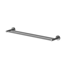 Cobra Seine Double Towel Rail - Brushed Gun Grey