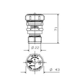 Cobra Vacuum Breaker 22mm